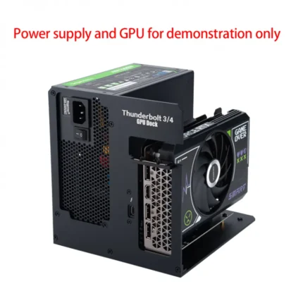 WKGL17 eGPU dock with demonstration power supply and GPU